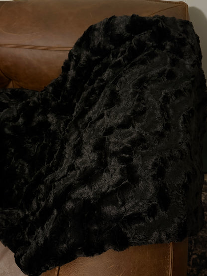 The Void black luxury cat blanket by Biscuit & Perch