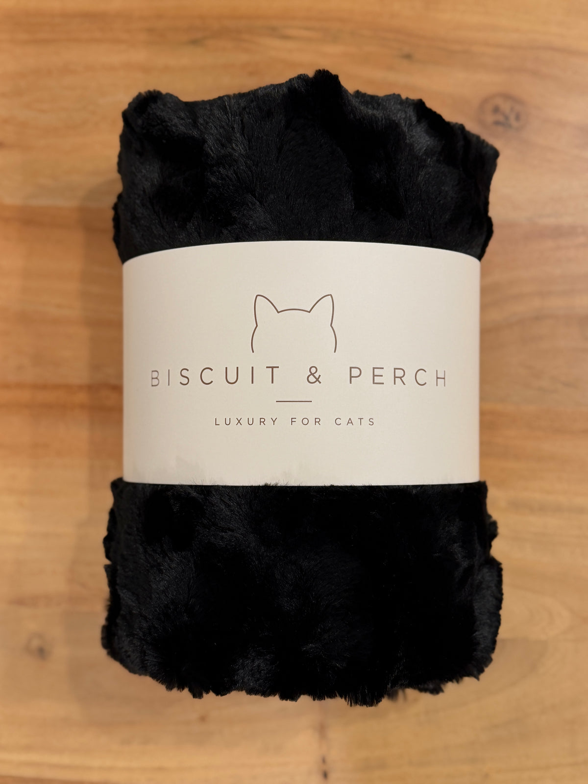 The Void black luxury cat blanket by Biscuit & Perch